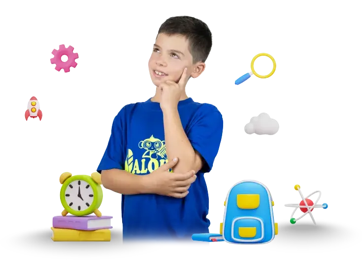Niño de ALOHA Ecuador aprendiendo aritmética mental